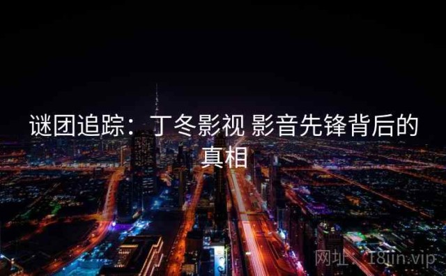 谜团追踪：丁冬影视 影音先锋背后的真相