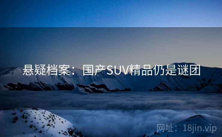 悬疑档案：国产SUV精品仍是谜团