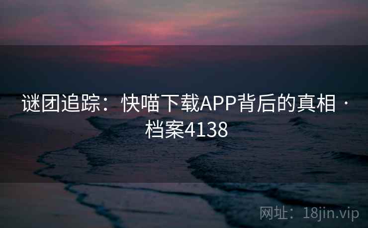 谜团追踪：快喵下载APP背后的真相 · 档案4138