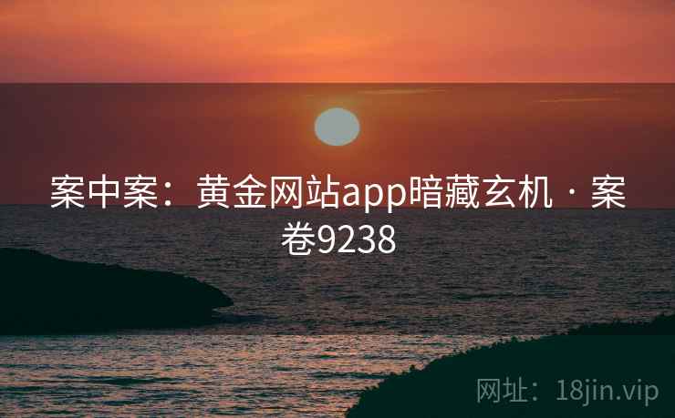 案中案：黄金网站app暗藏玄机 · 案卷9238