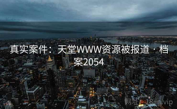 真实案件：天堂WWW资源被报道 · 档案2054