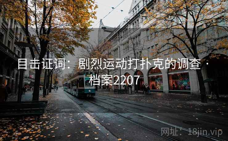 目击证词：剧烈运动打扑克的调查 · 档案2207